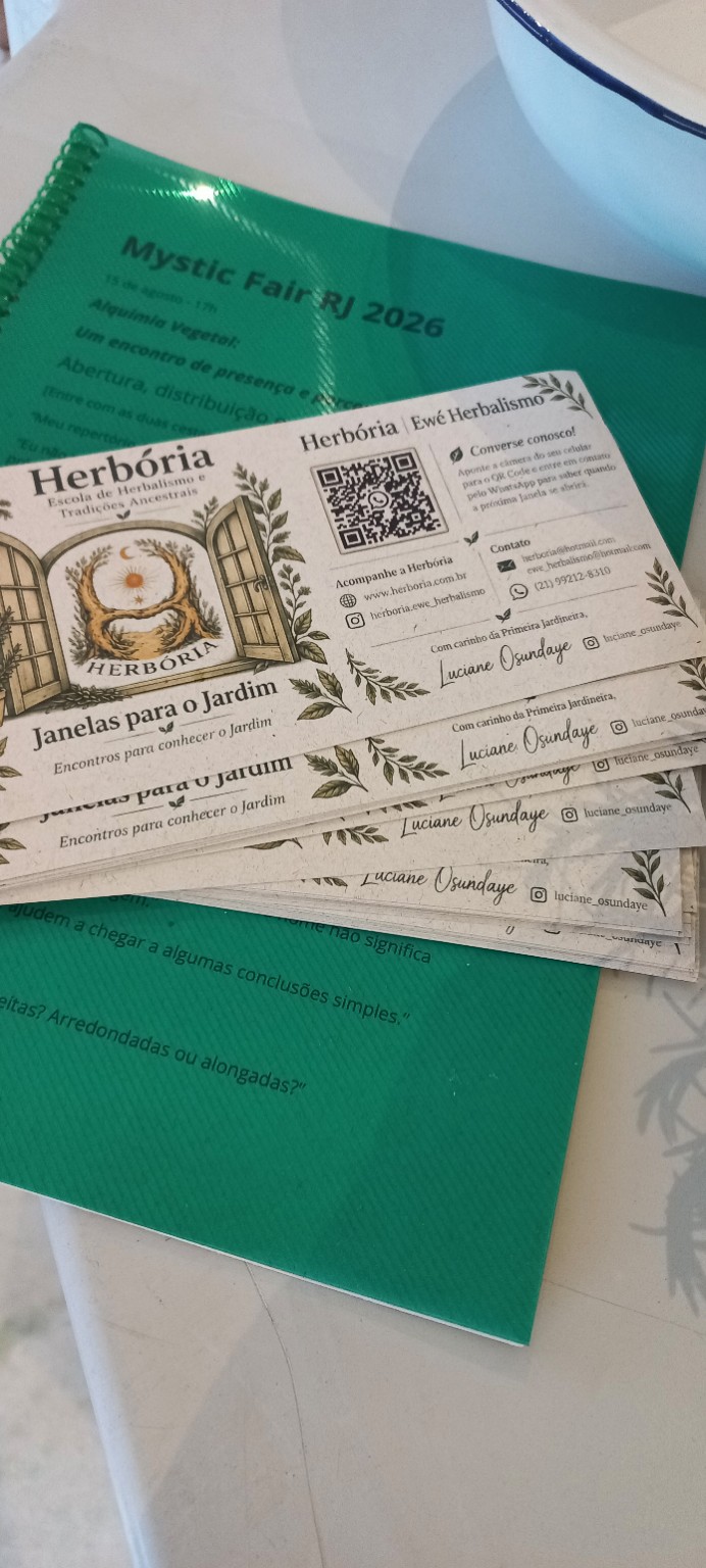 Cartões da Herbória sobre o material da Mystic Fair